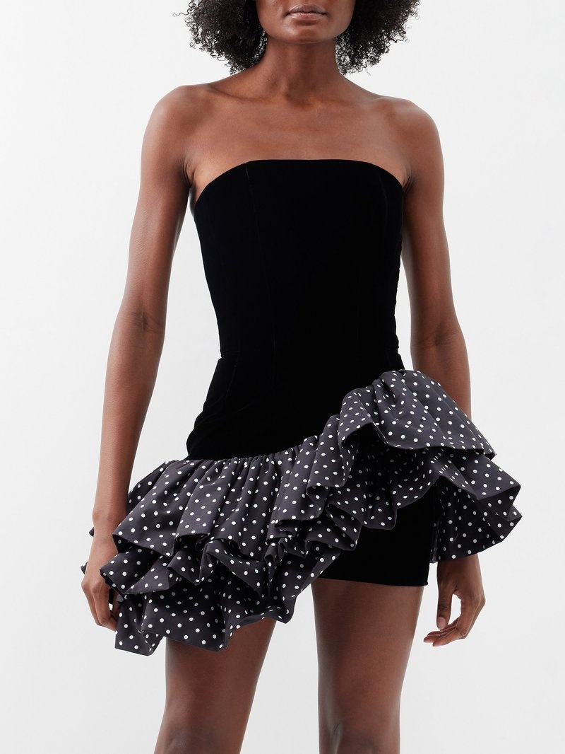 【Alexandre Vauthier】 Ruchedミニドレス ALEXANDRE VAUTHIER Ruched sequined stretch-satin mini dress