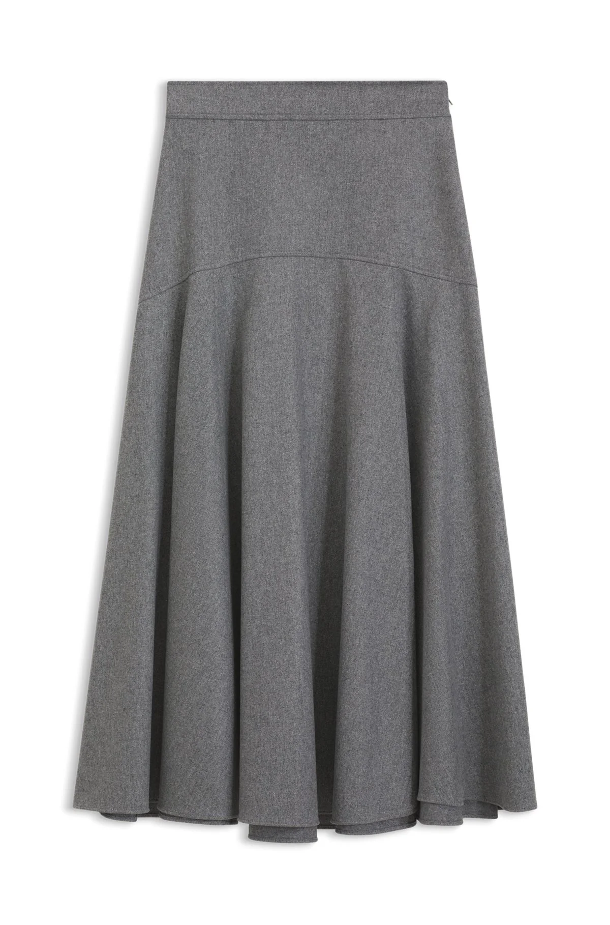 A-LINE SKIRT IN MELANGE FLANNEL - 1