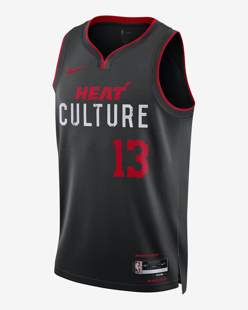 Bam Adebayo Miami Heat City Edition 2023/24 Nike Men's Dri-FIT NBA Swingman Jersey 1