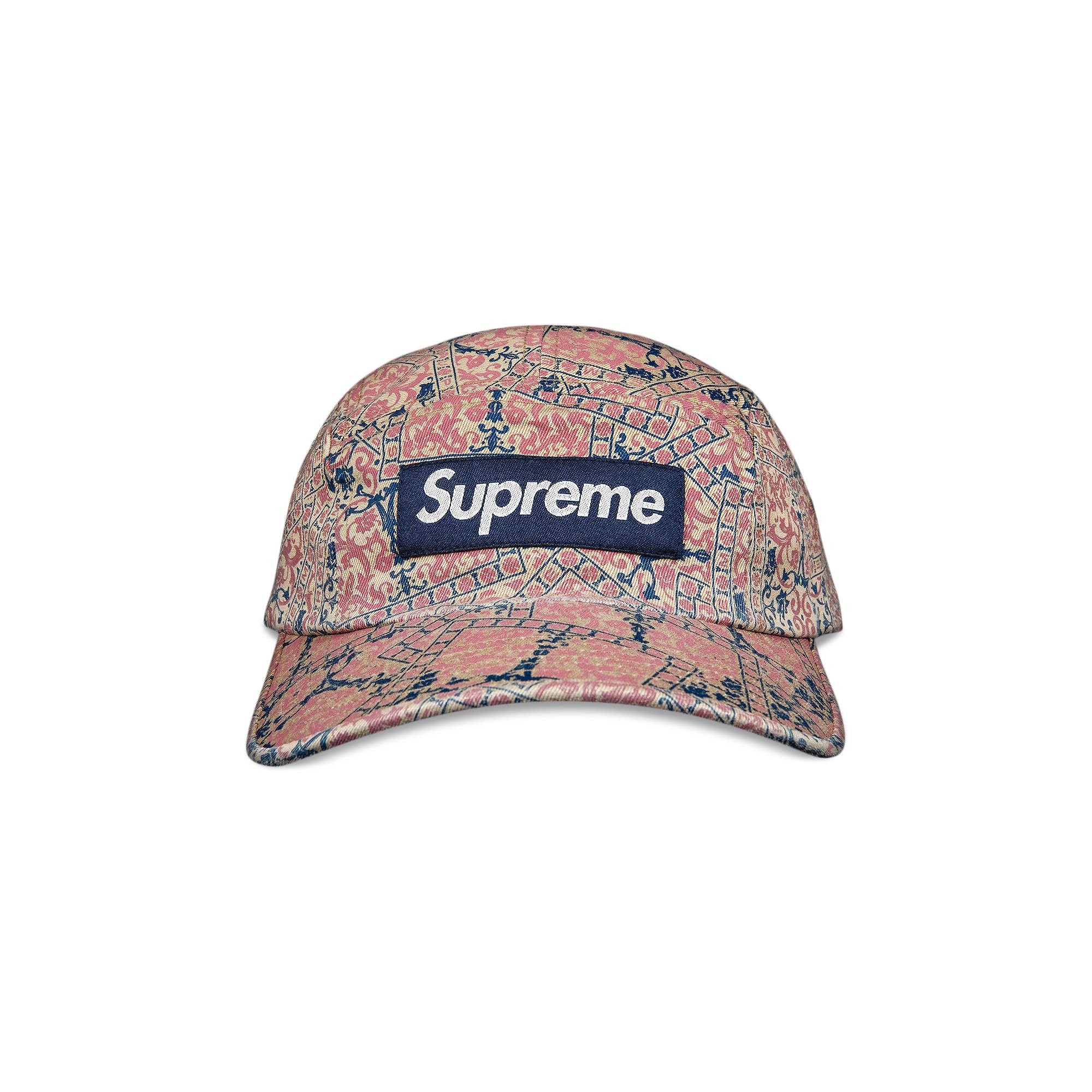 Supreme Supreme Washed Chino Twill Camp Cap 'Floral Cards' | REVERSIBLE