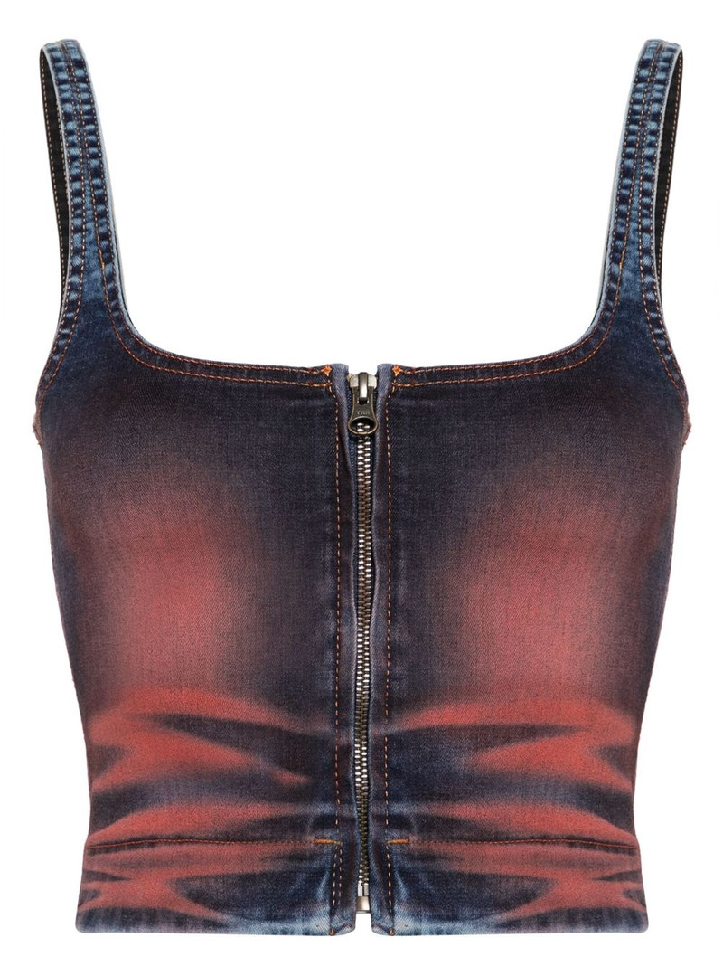 KNWLS Harley denim crop top outlook