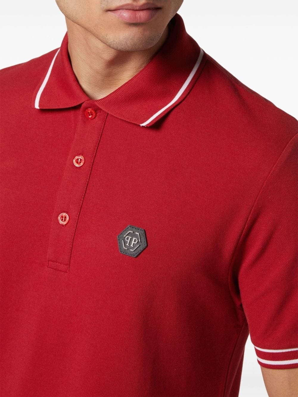 logo-appliqué cotton polo shirt - 4