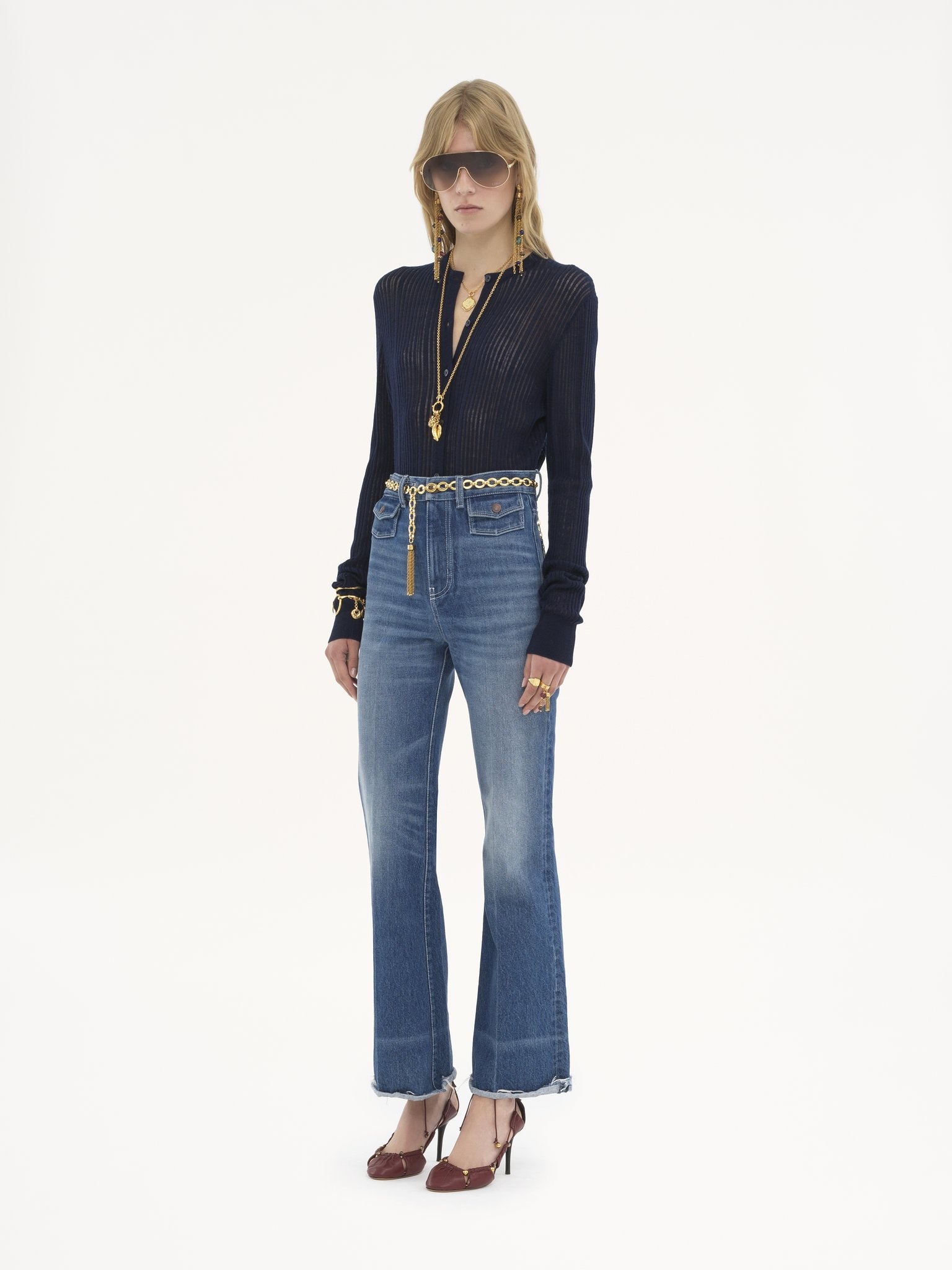FITTED CARDIGAN IN WOOL KNIT - 3