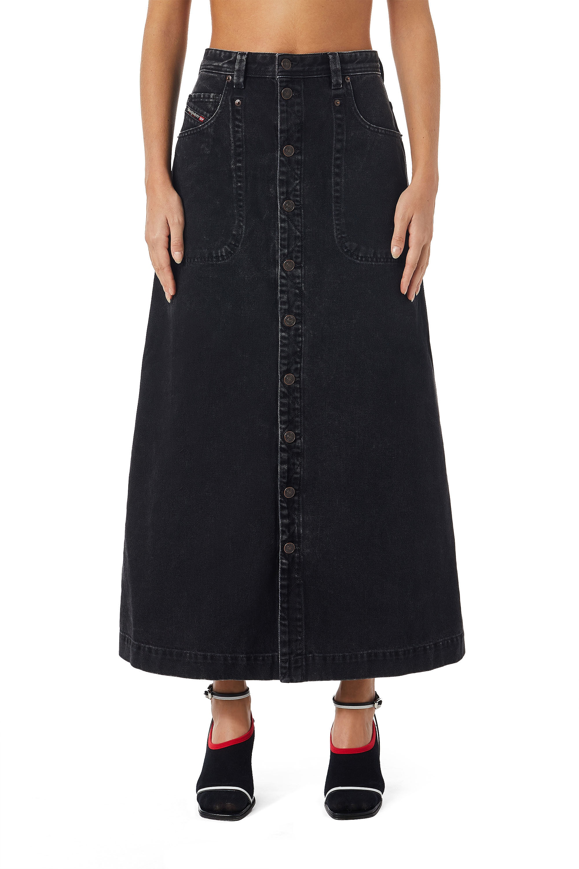 DE-ALBUS-L A-LINE LONG SKIRT - 3