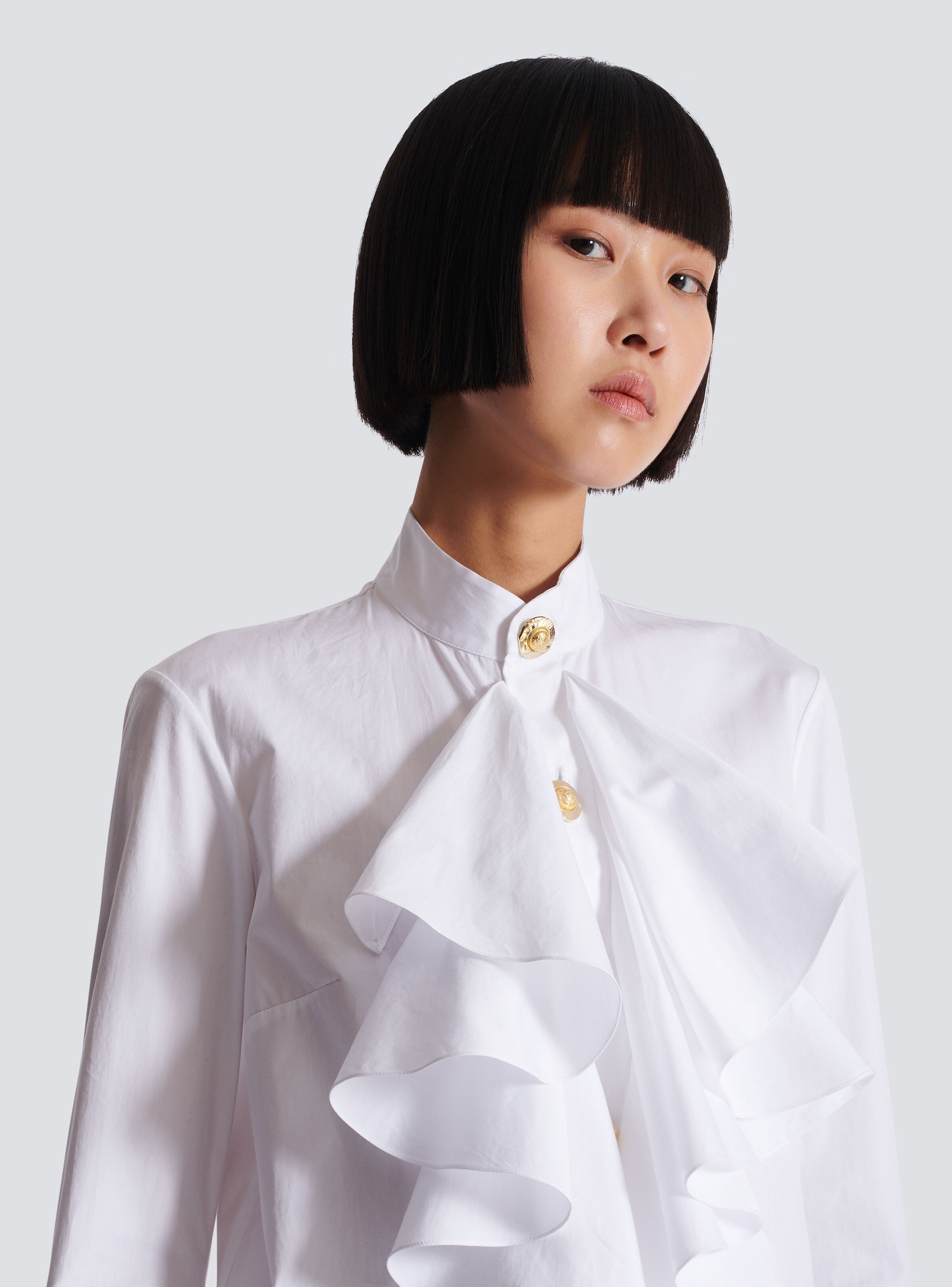 Ruffled poplin shirt - 8