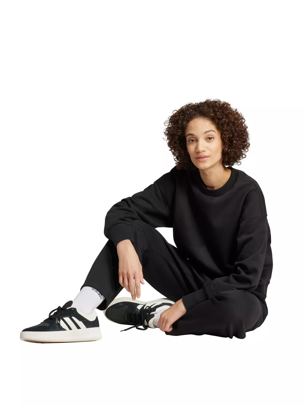 Women's ALL SZN Fleece Loose Sweatshirt - Black - 6