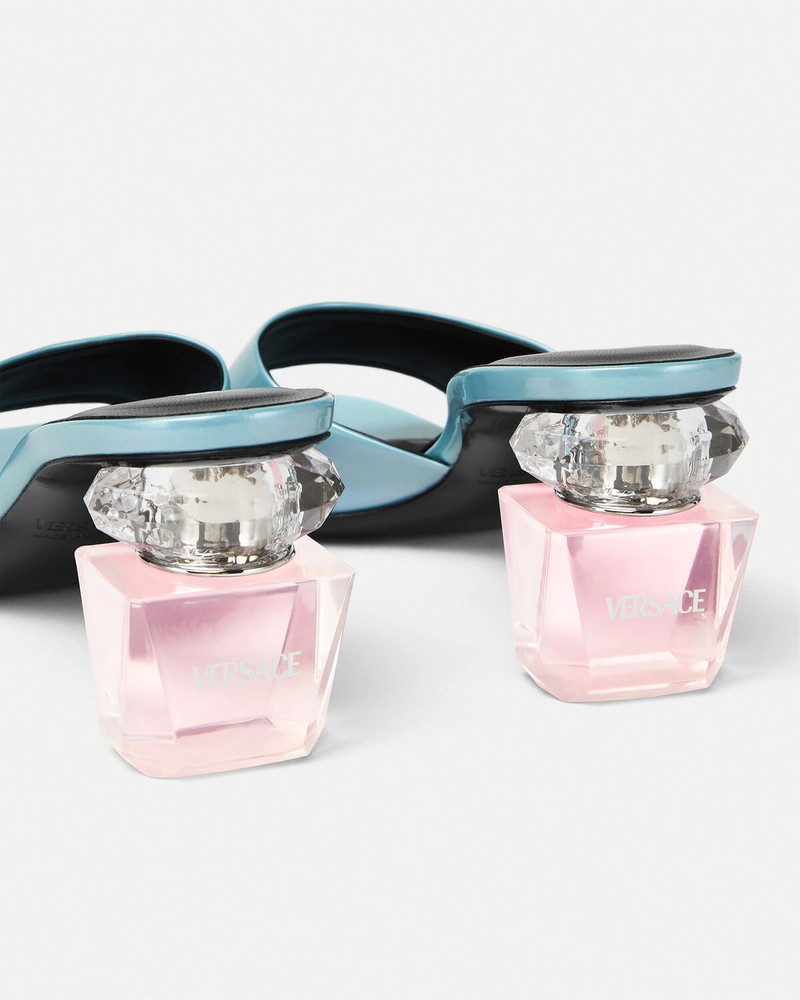 Bright Crystal Patent Mules 70 mm 6