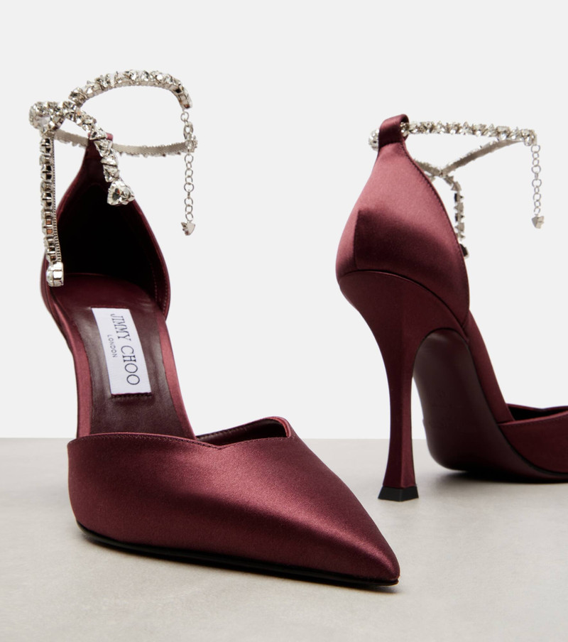 Stevie 100 embellished satin pumps 5