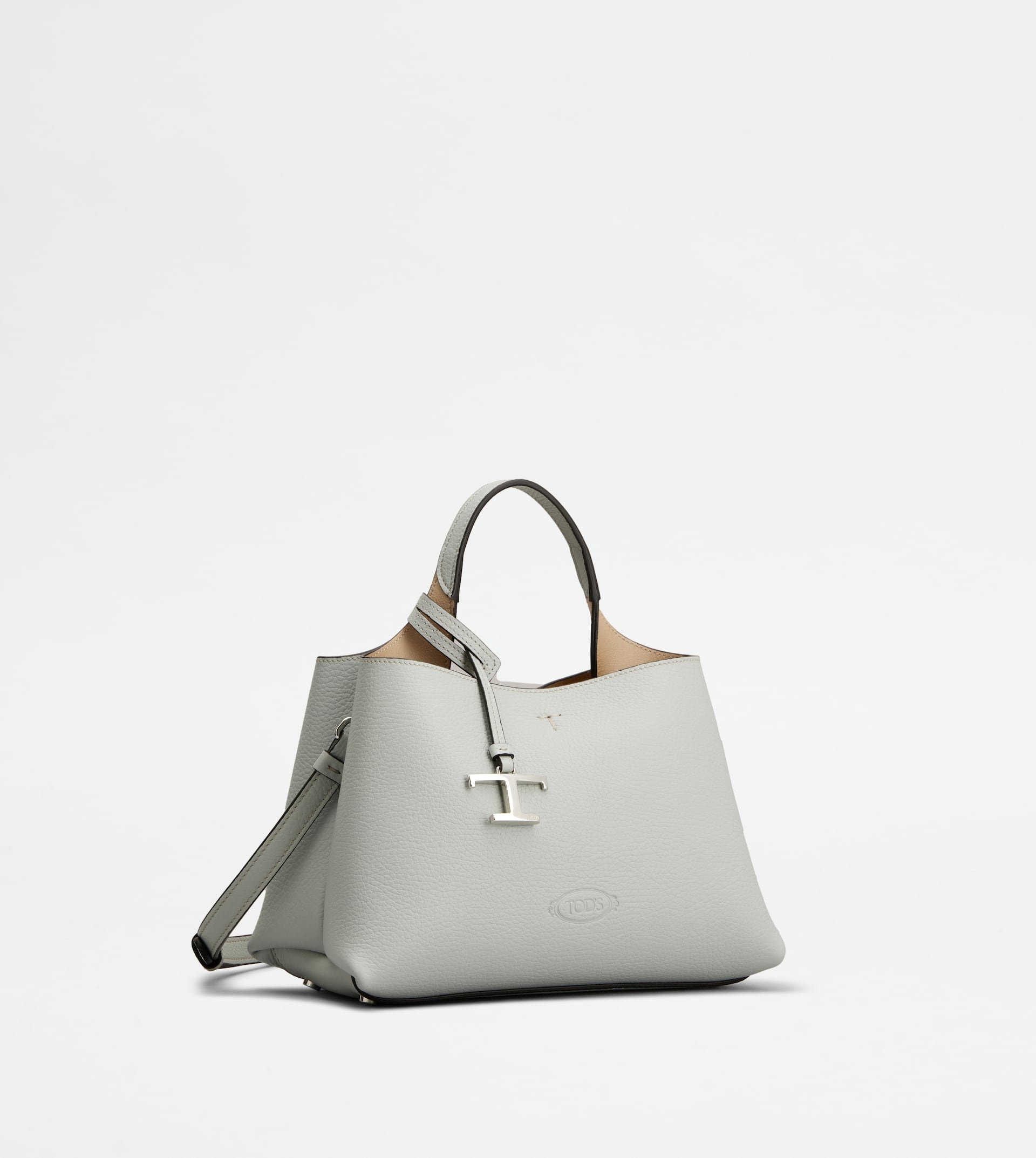 BAG IN LEATHER MICRO - GREY, NATURAL - 2