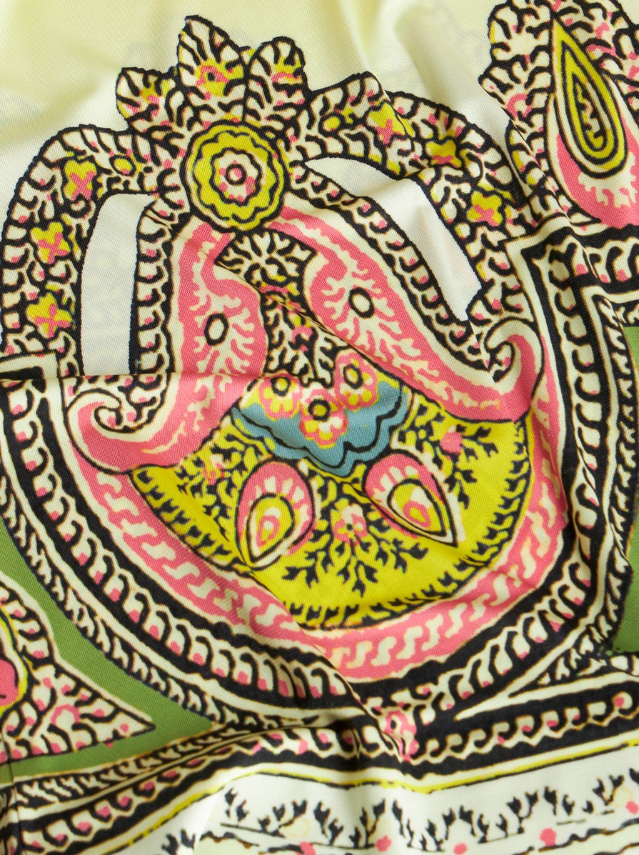 LONG JERSEY DRESS WITH COLOUR SHADING AND PAISLEY PROFILE - 8