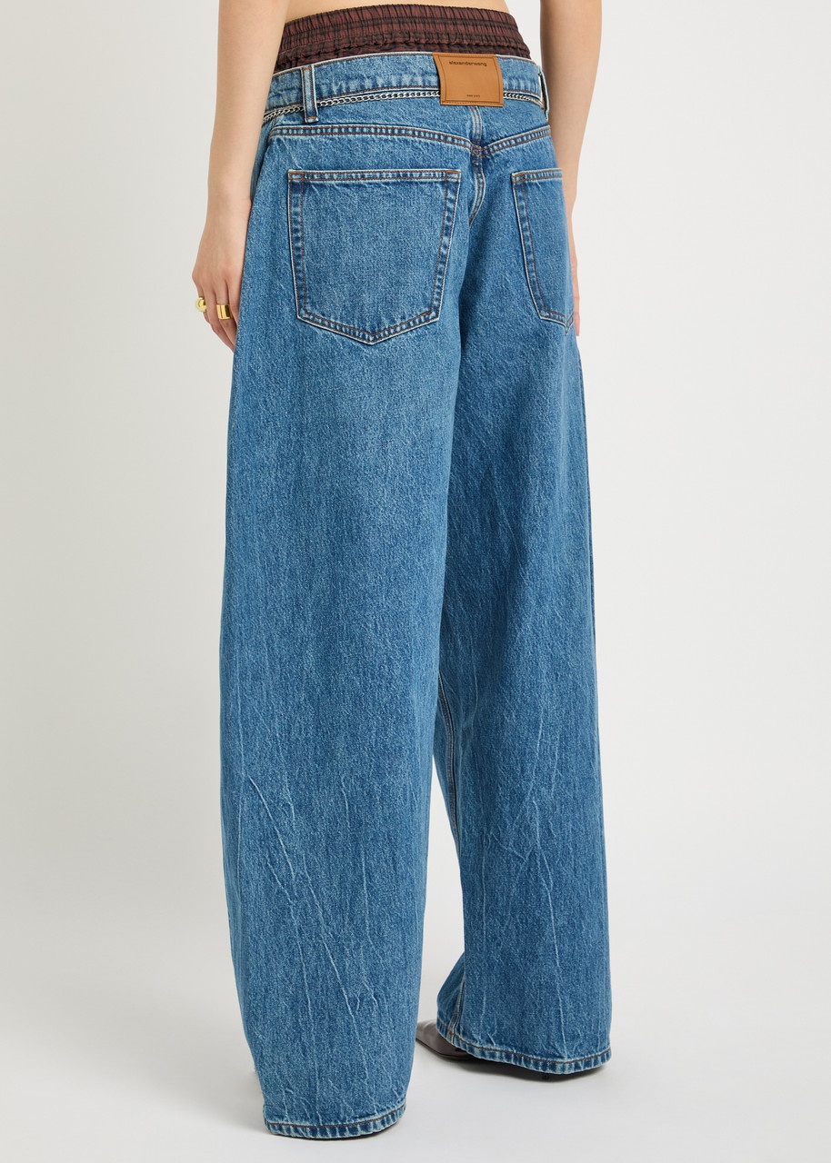 Alexanderwang.t Boxer-effect Wide Barrel-leg Jeans - 3