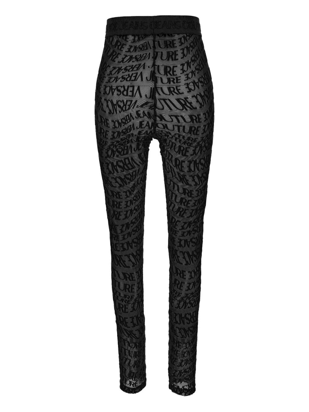 logo-print sheer leggings - 3