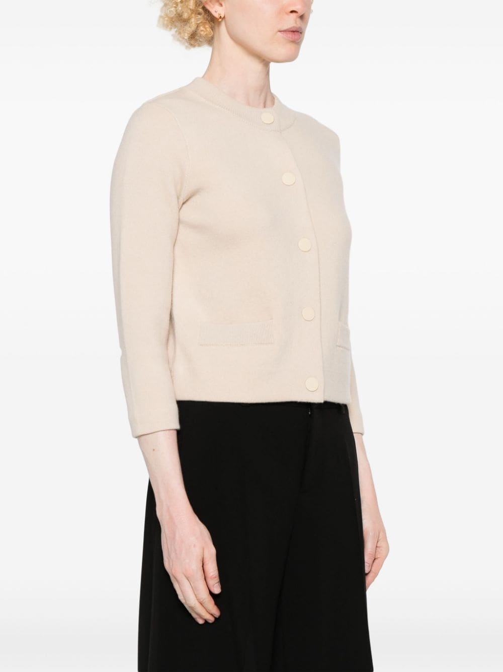 shrunken snap cardigan - 3