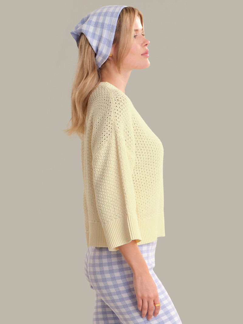 525 america Suki: Pointelle Cotton Oversized Sweater outlook