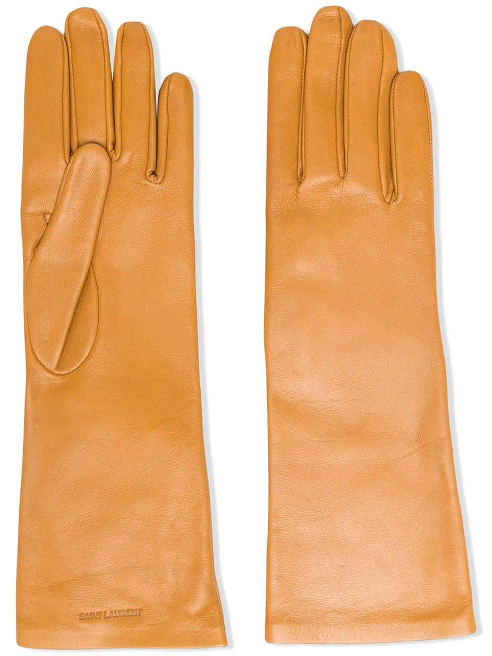 logo-debossed 5-finger gloves - 1