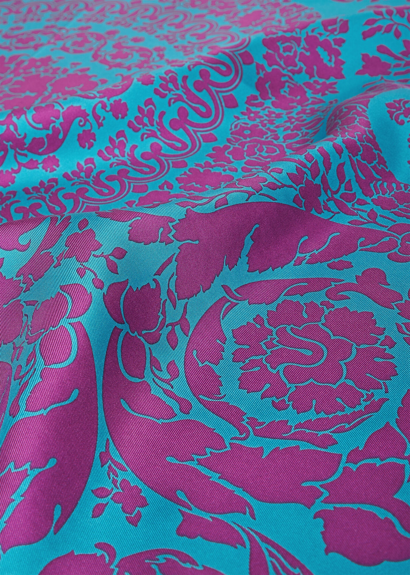 Barocco Silhouette Silk Foulard - 2