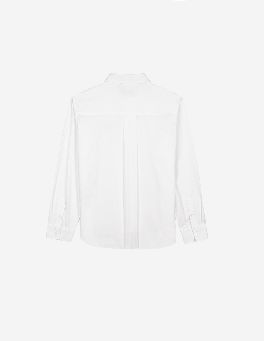 BUTTON-DOWN CLASSIC SHIRT WITH INSTITUTIONAL FOX HEAD PATCH IN OXFORD - 2