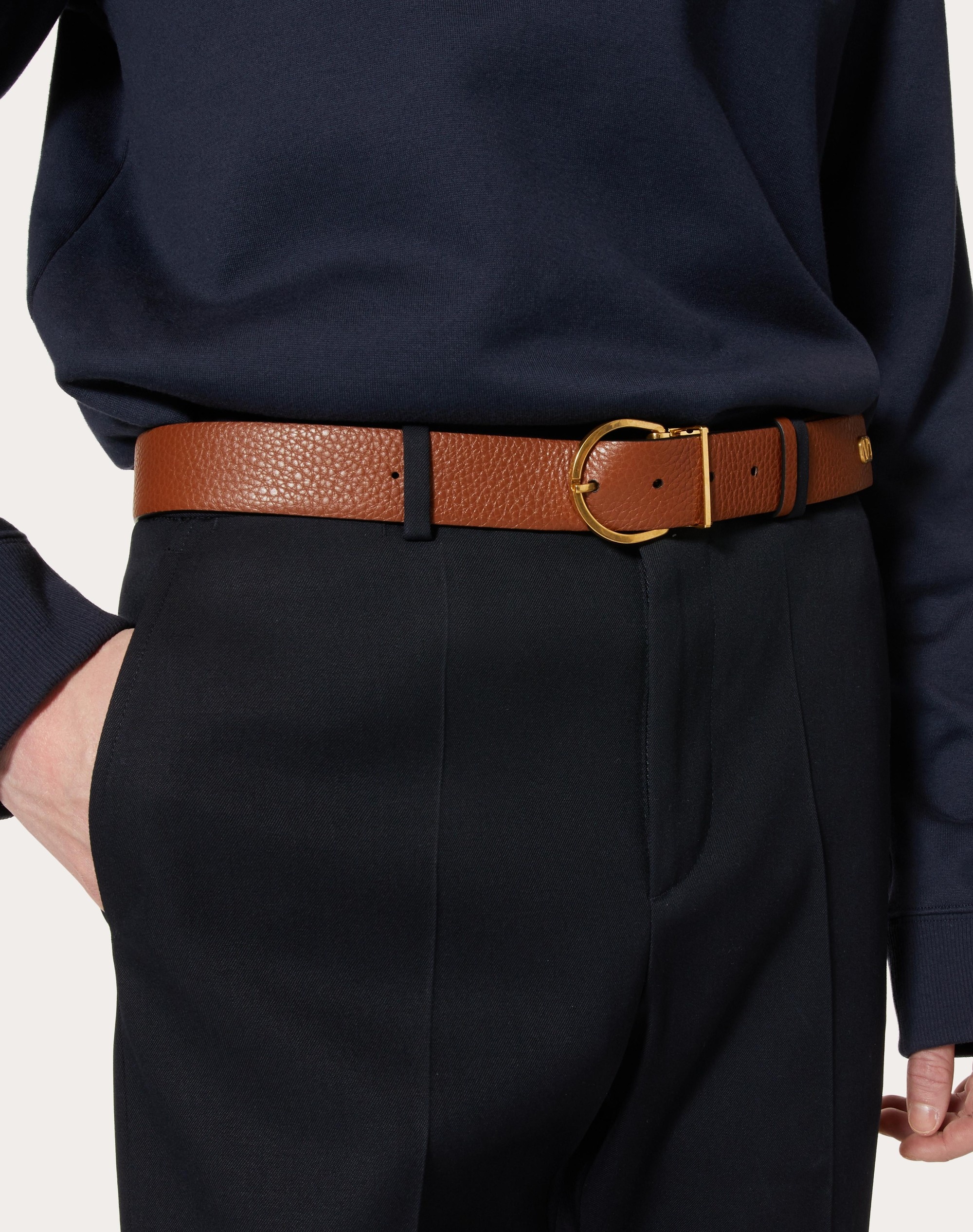 MINI VLOGO SIGNATURE CALFSKIN BELT 35MM / 1.3 IN. - 5