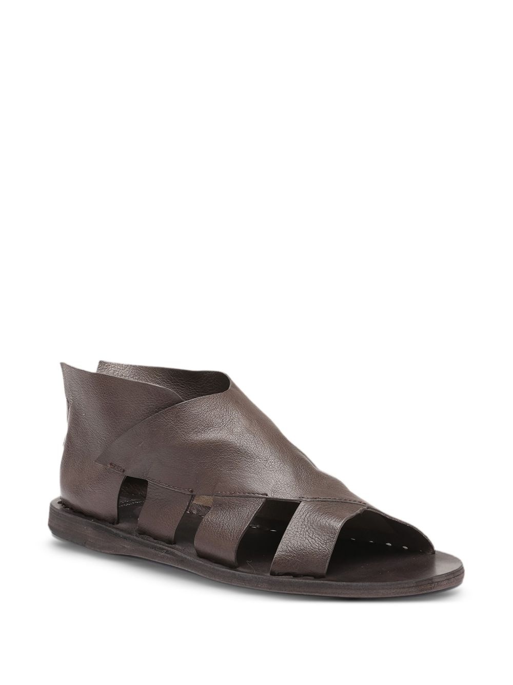 leather cross-strap sandals - 2