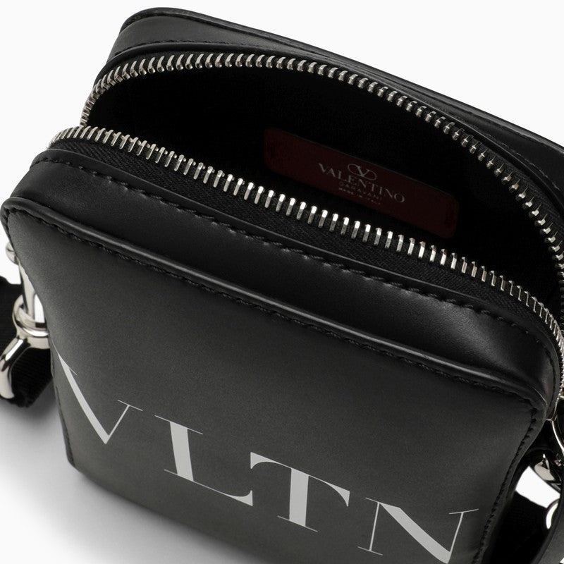 Valentino Garavani Mini Black Leather Shoulder Bag Men - 4
