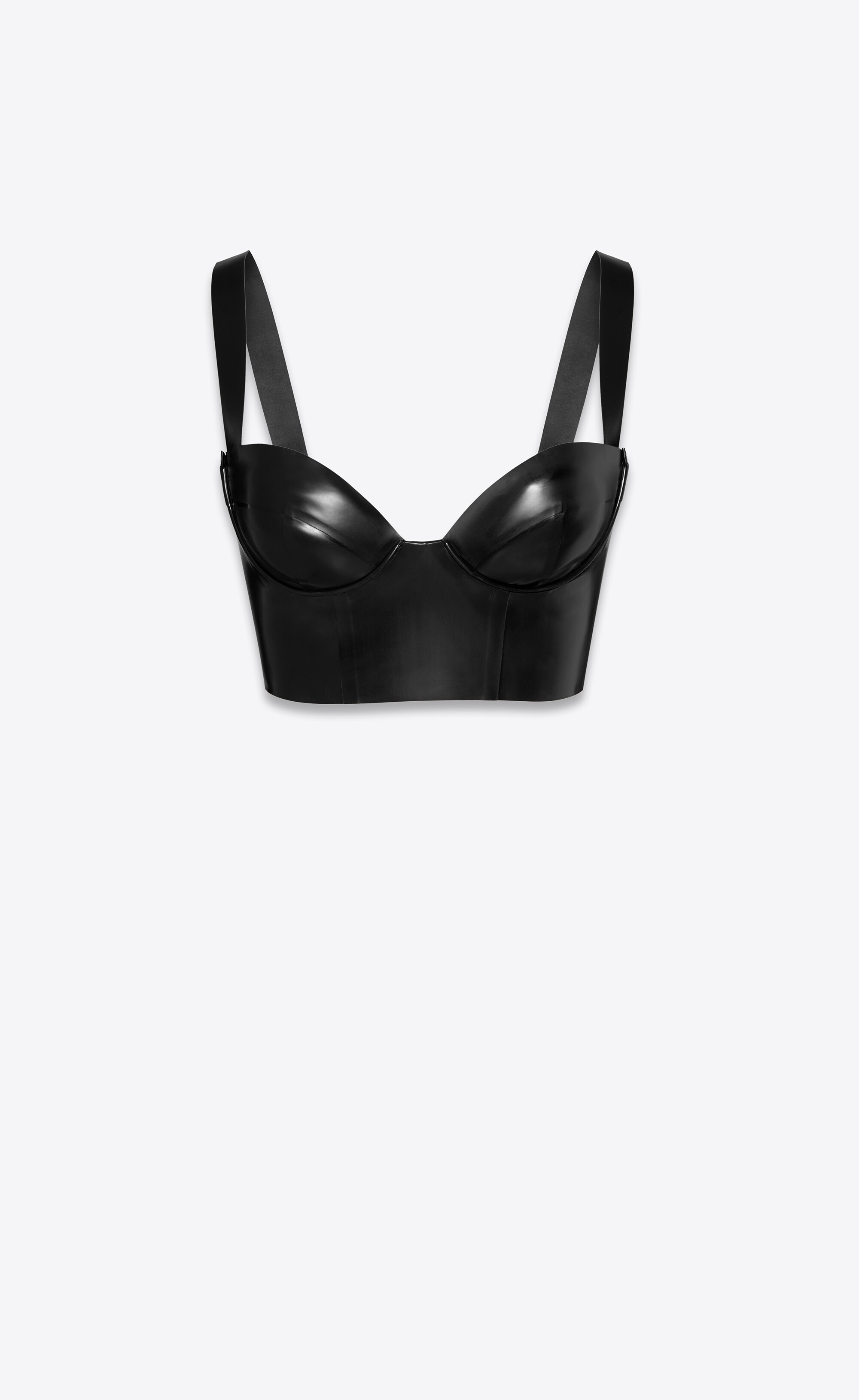 bustier crop top in latex - 1