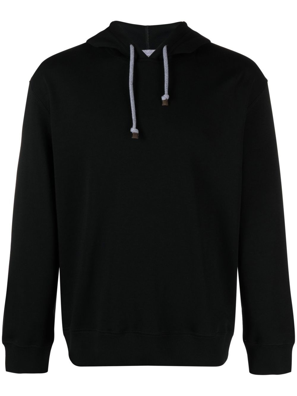 drawstring neck cotton hoodie - 1