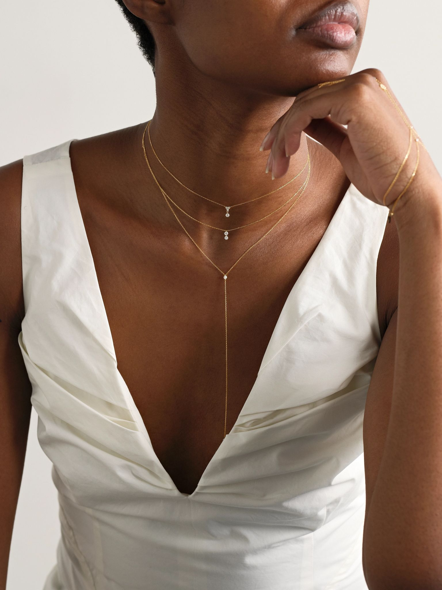 Danaé 18-karat gold diamond necklace Gold - 5