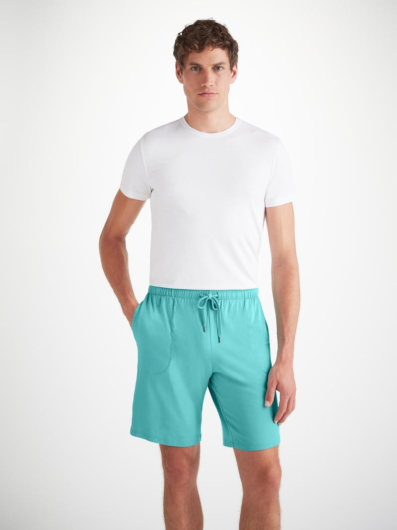 Men's Lounge Shorts Basel Micro Modal Stretch Turquoise 1