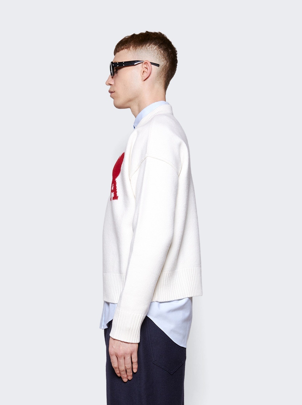 Red Ami De Coeur Sweater Off-white - 4