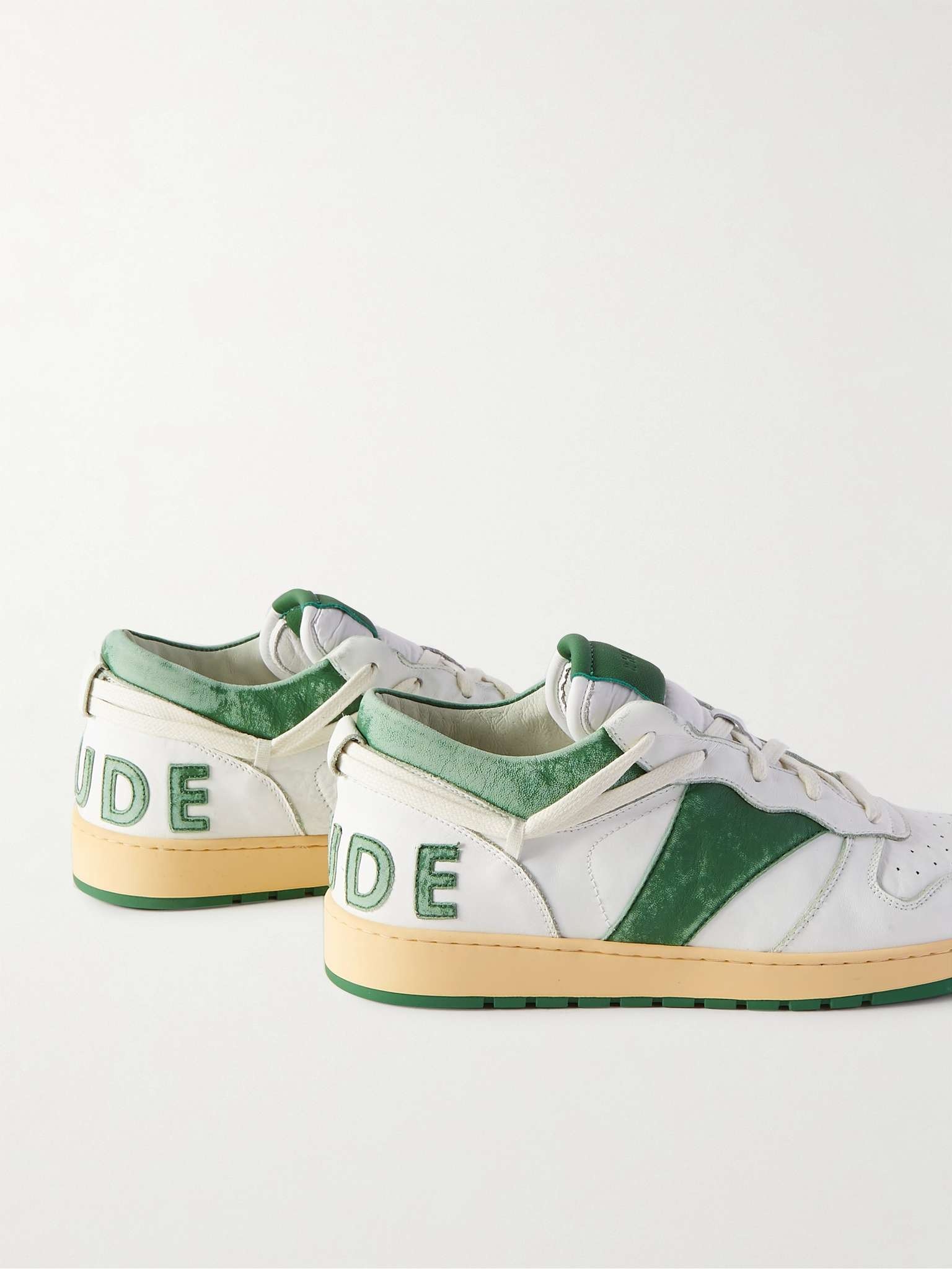 Rhecess Logo-Appliquéd Distressed Leather Sneakers - 5