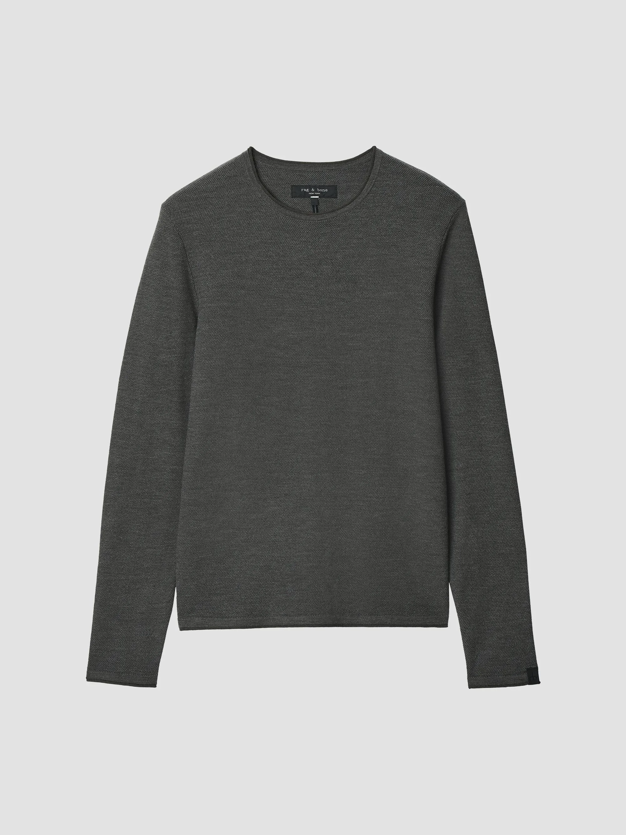 Men's Brooks Merino Wool Crewneck Sweater - Army - 1