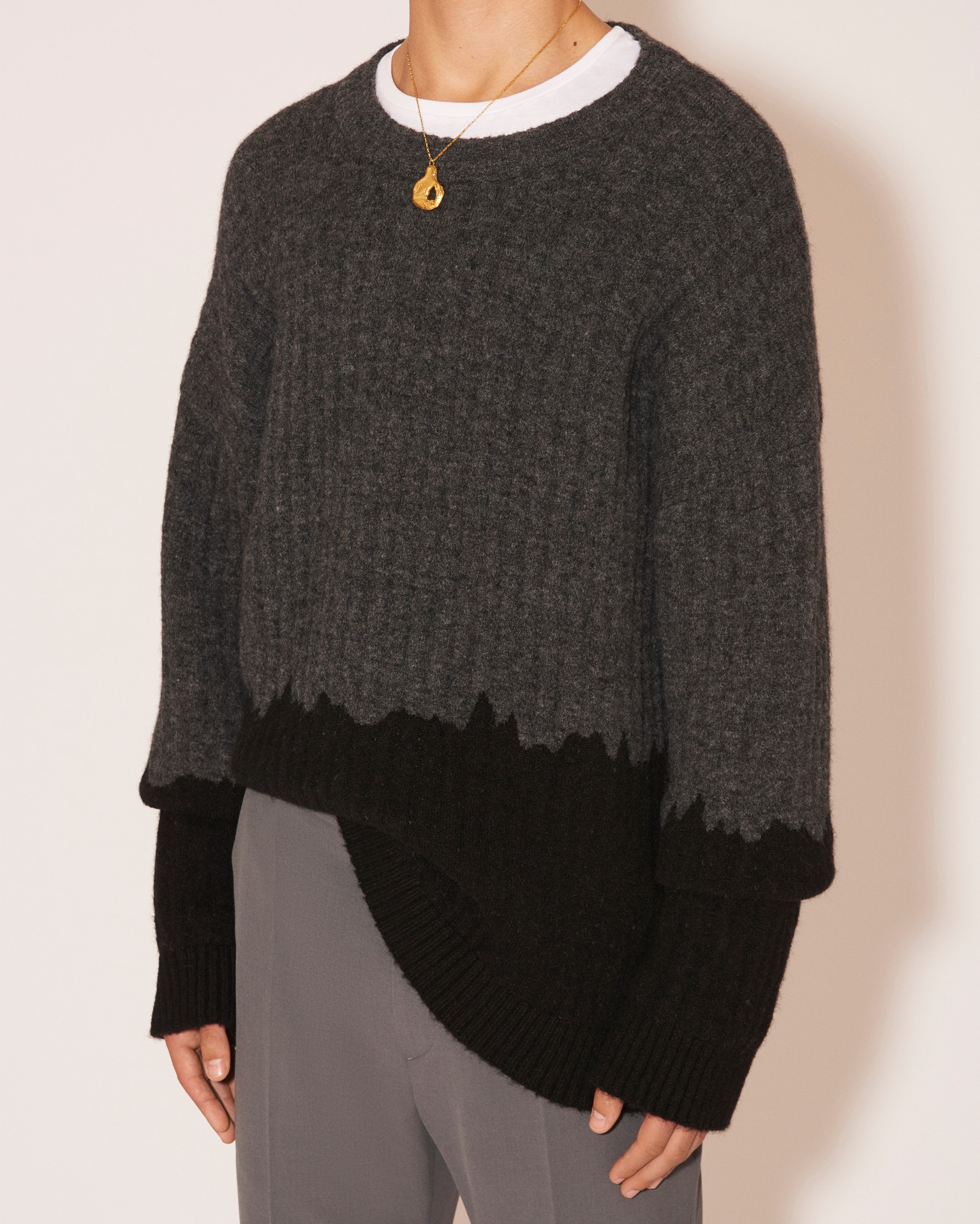 OVEO - Dip dye-effect sweater - Charcoal black - 2