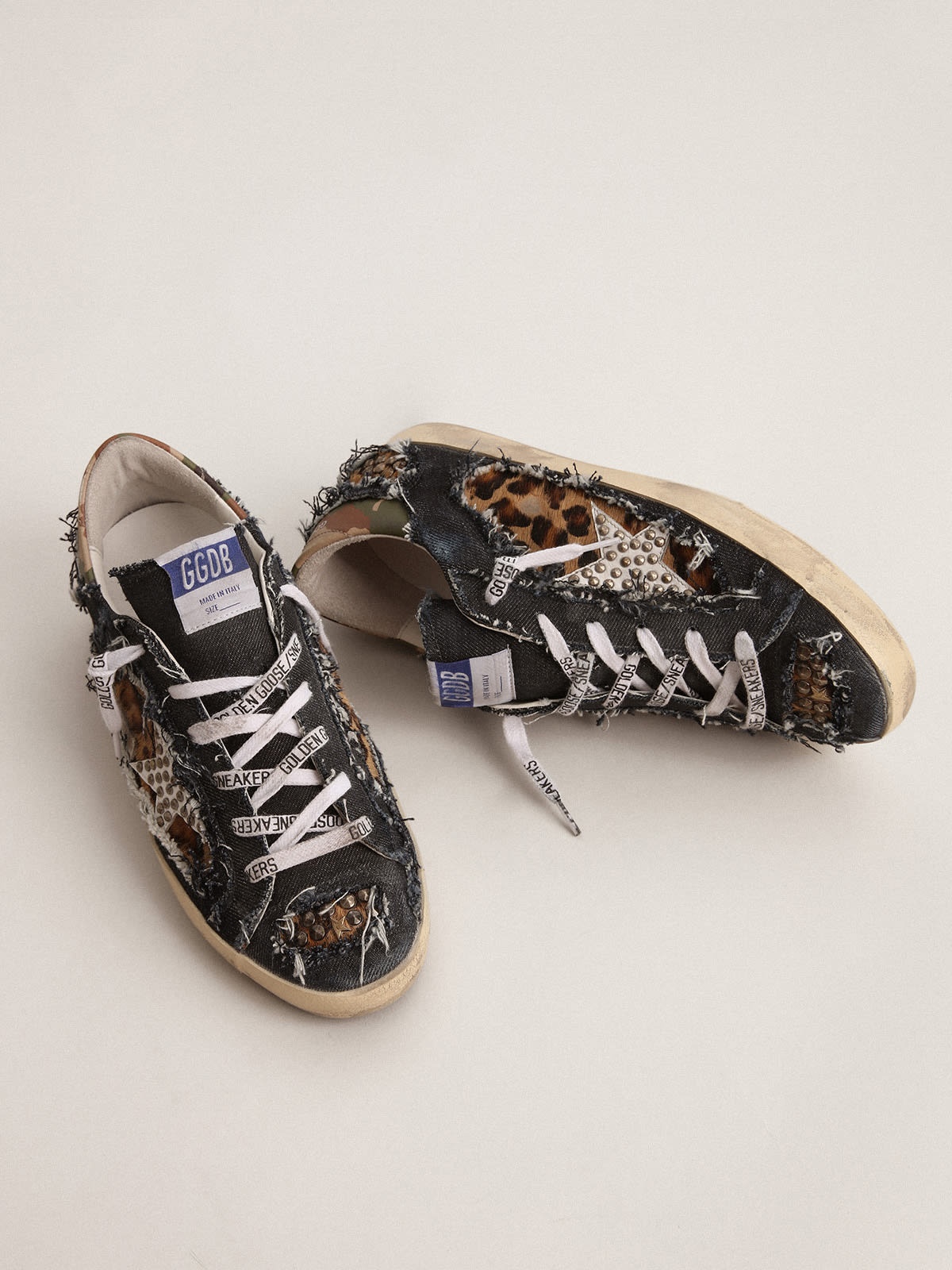Golden Goose Women's Super-Star LAB sneakers in denim and