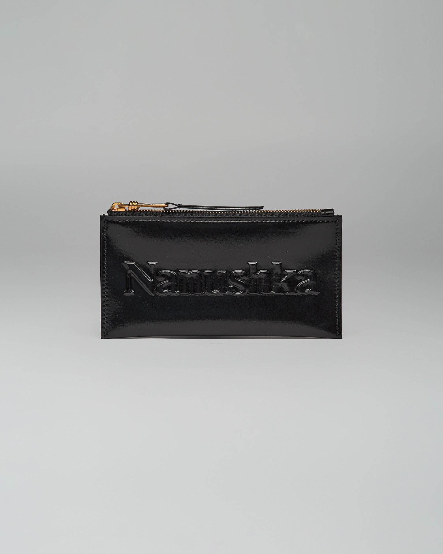 LAMARA SMALL - Patent vegan leather wallet - Black - 1