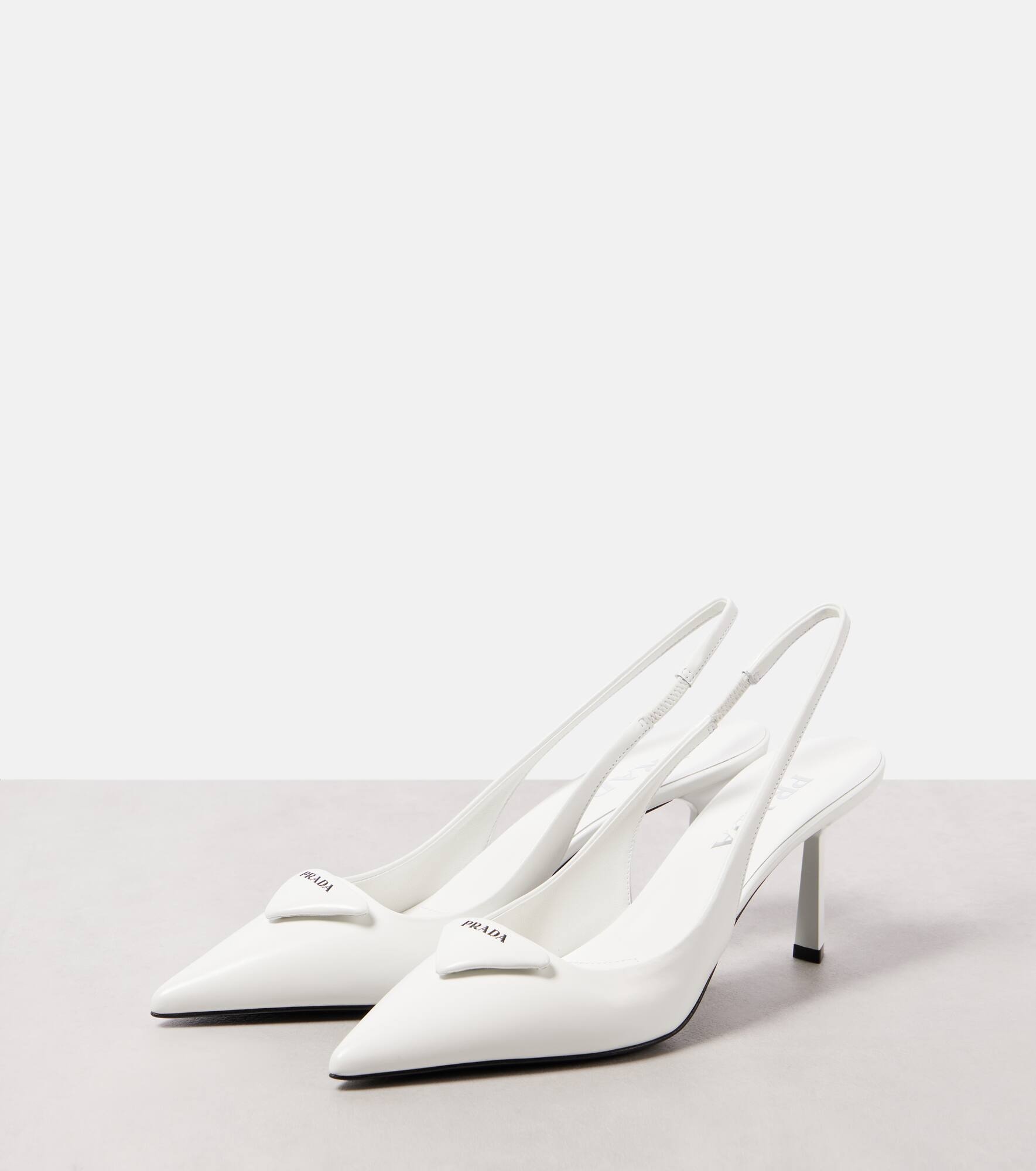 Leather slingback pumps - 4