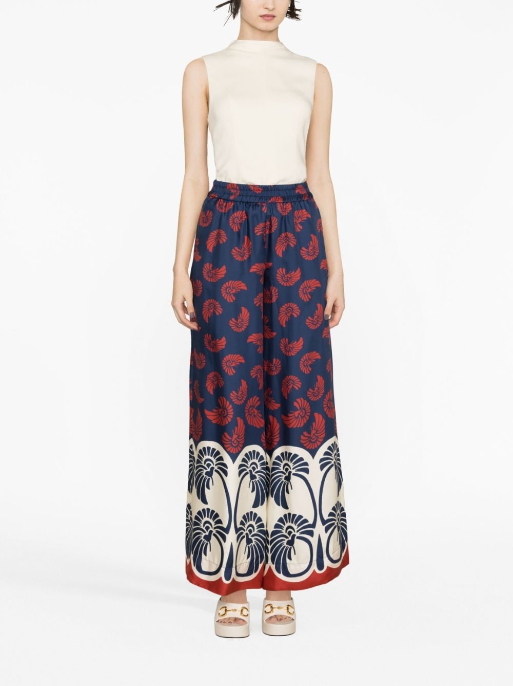 floral-print palazzo trousers - 2