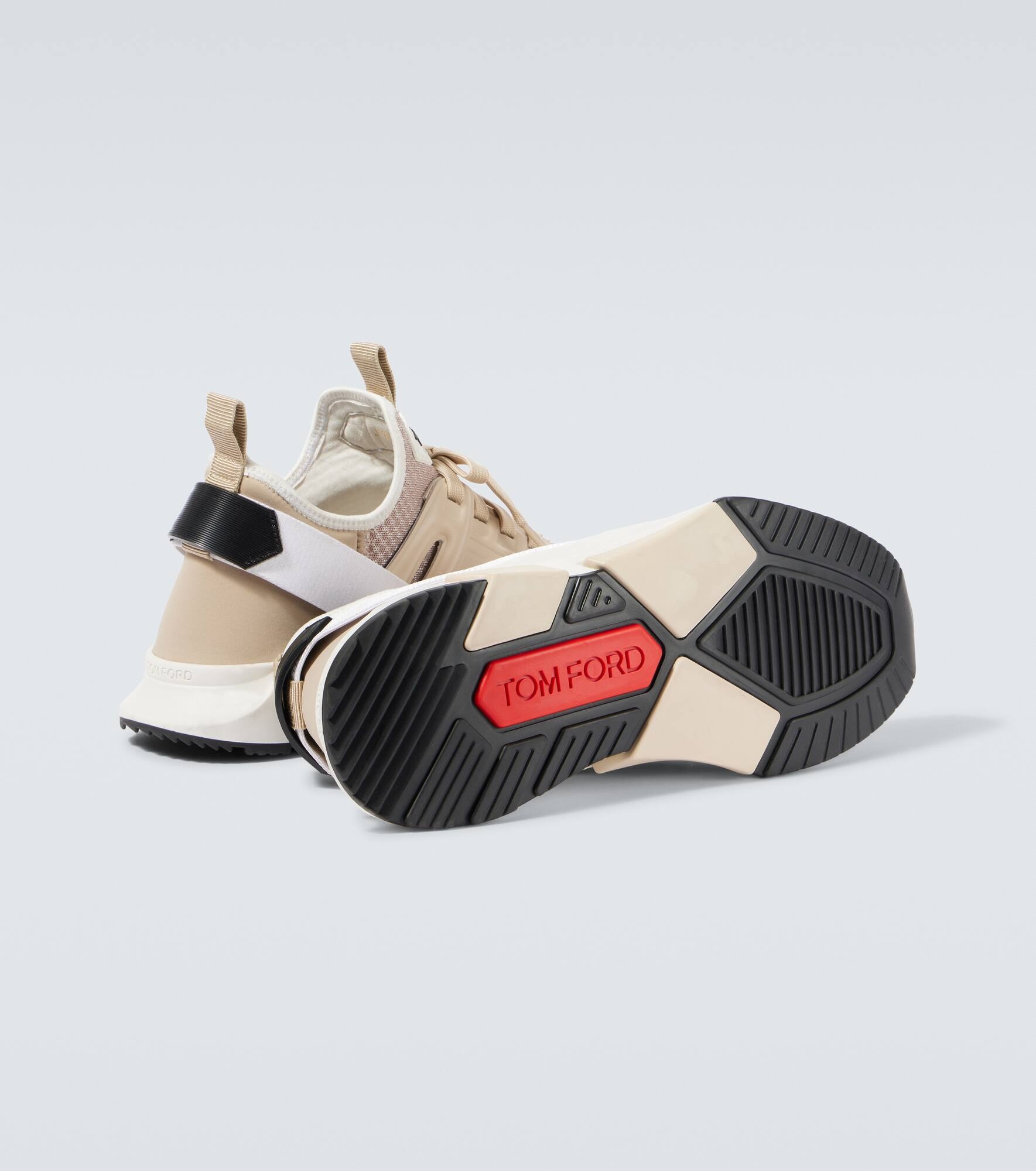 Jago leather-trimmed sneakers - 7