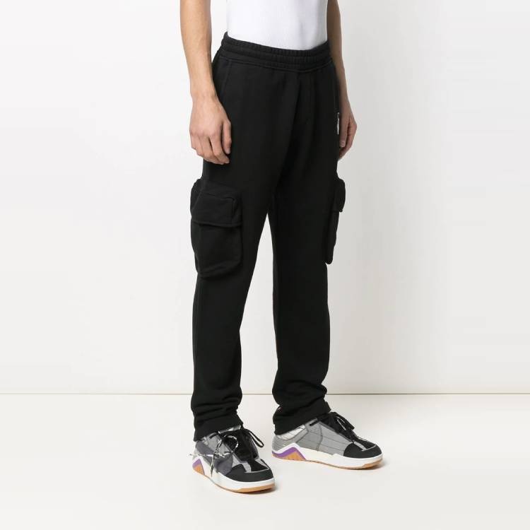 Off-White SS21 Logo Pocket Casual Sports Pants Black OMCH036R21FLE0021032 - 2