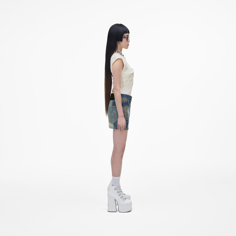 Marc Jacobs PATCHWORK DENIM MINI SKIRT outlook