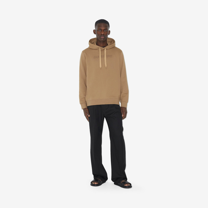 Burberry Logo Print Cotton Hoodie outlook
