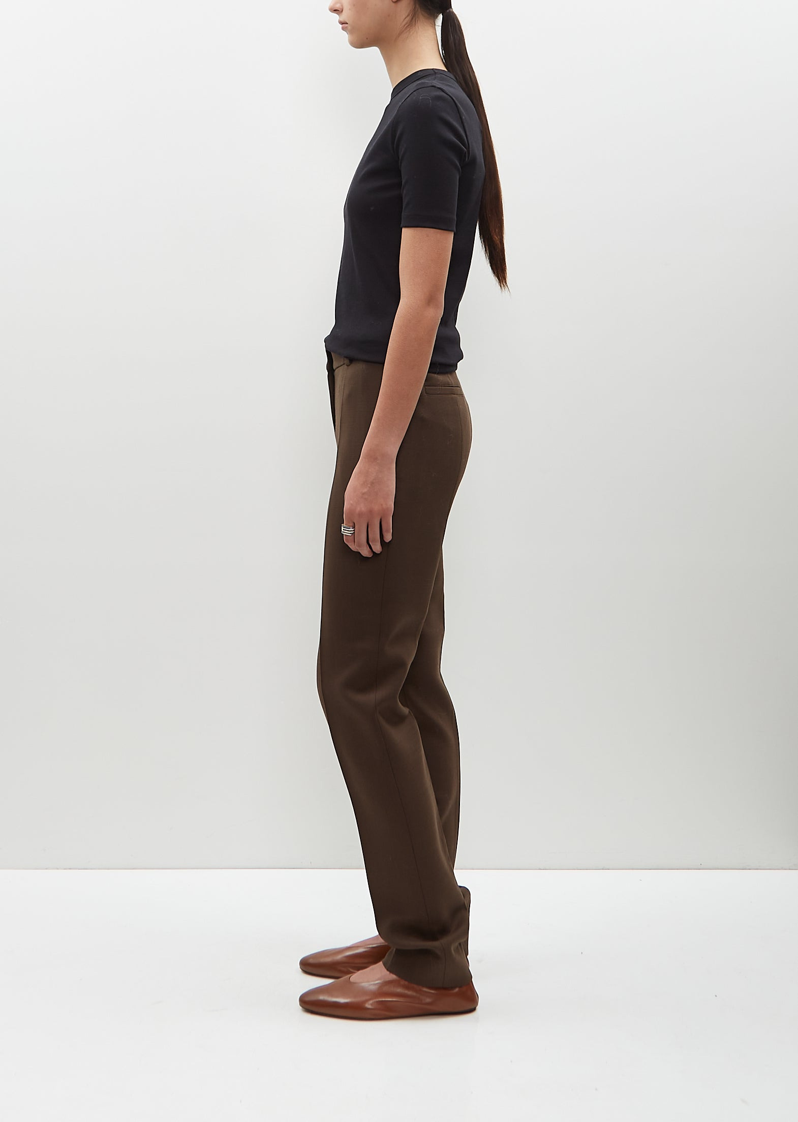 Low-Waist Slim Trousers - 2