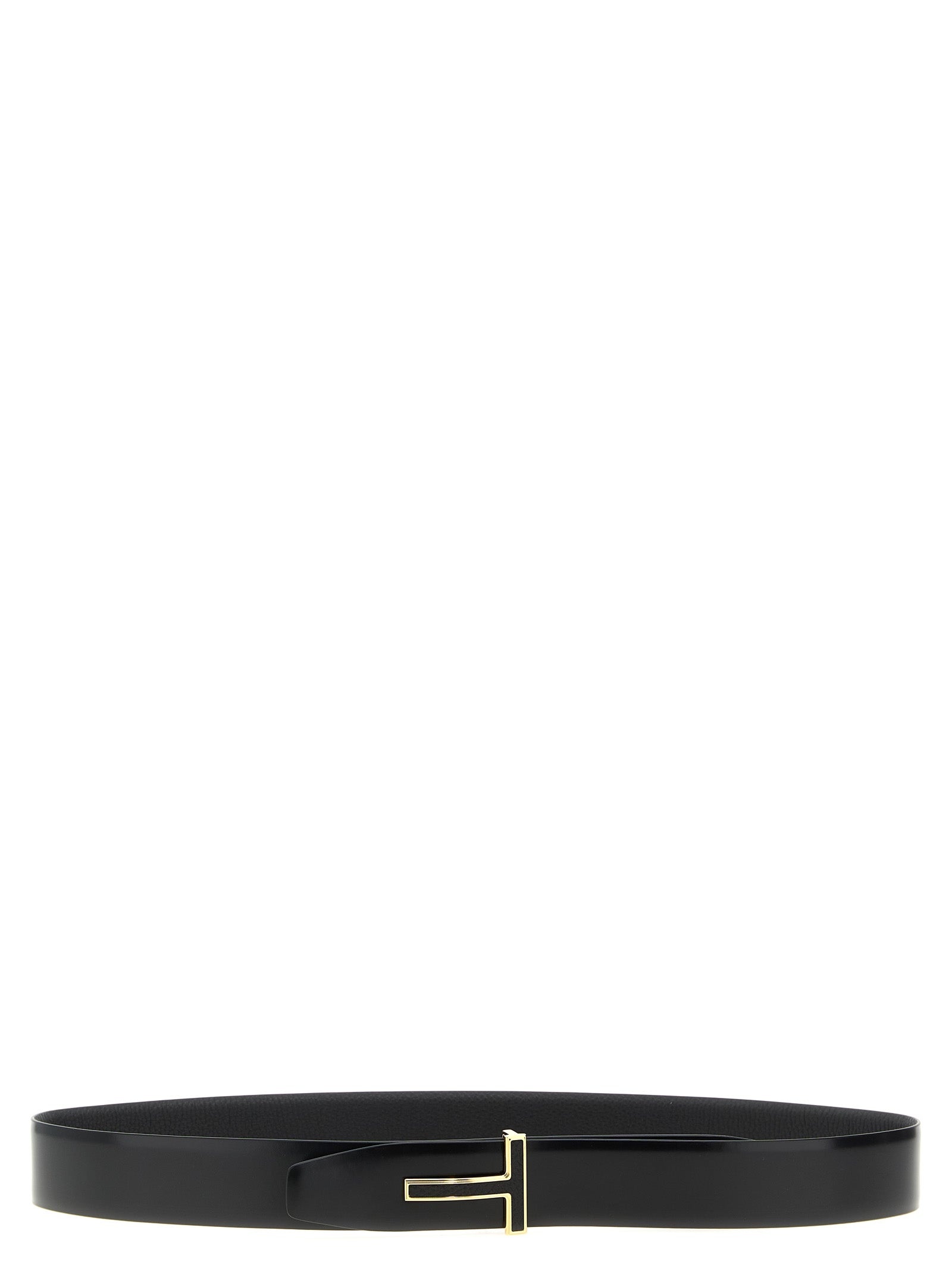 Logo Buckle Reversible Belt Belts Black - 2