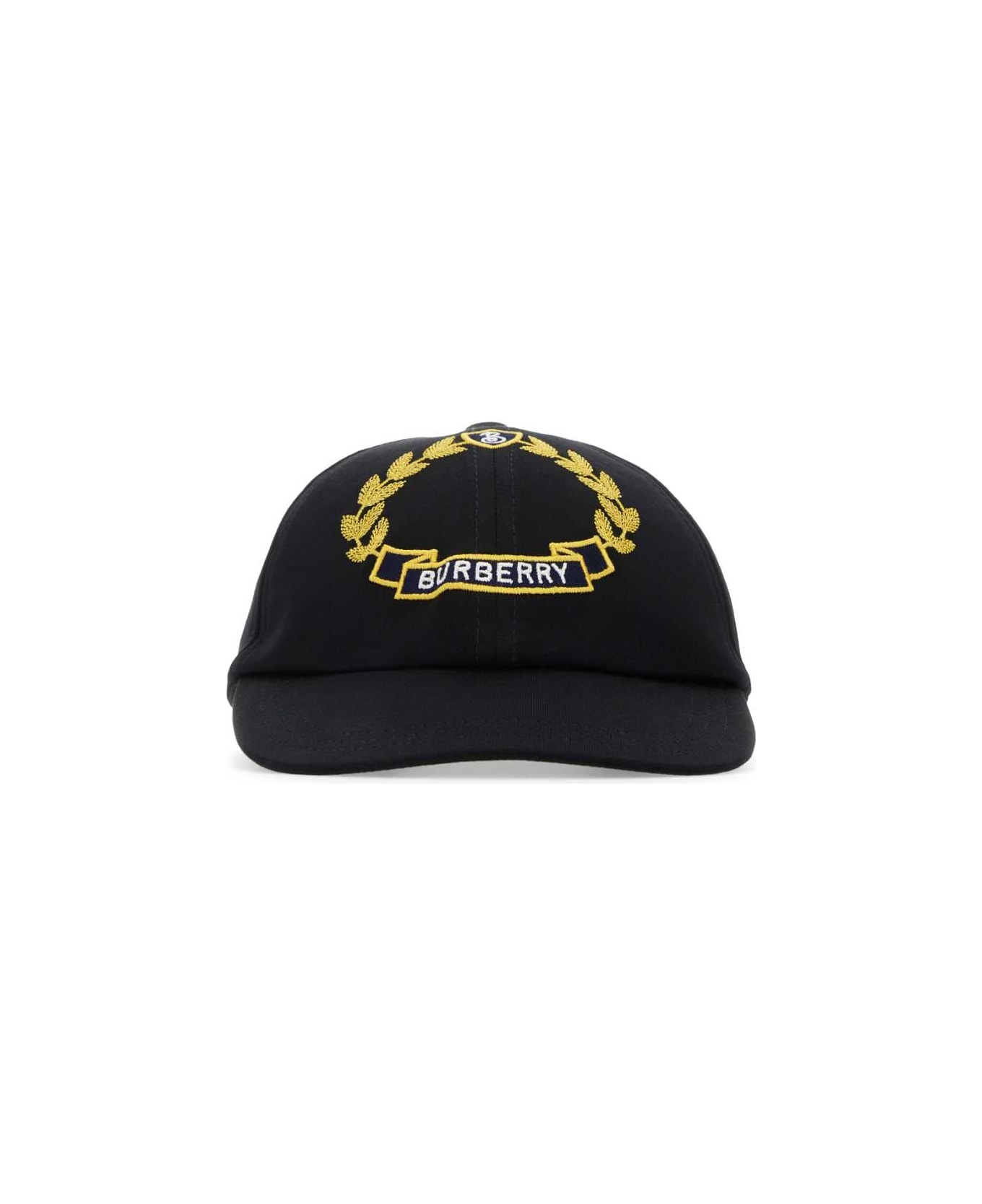 Black Cotton Baseball Cap - 1