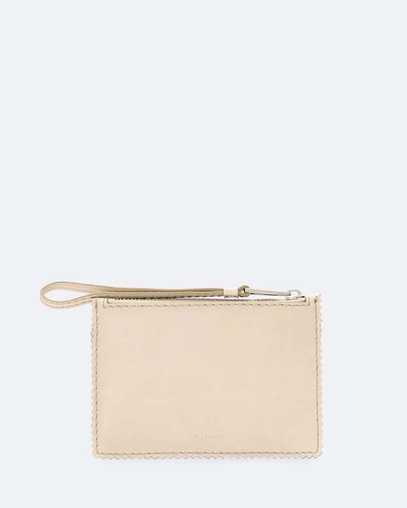 SILOH PINKED-EDGE SMALL LEATHER POUCH - 1