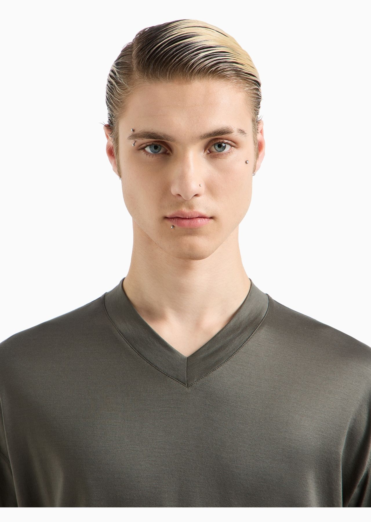 ASV Lyocell-blend jersey V-neck T-shirt - 5