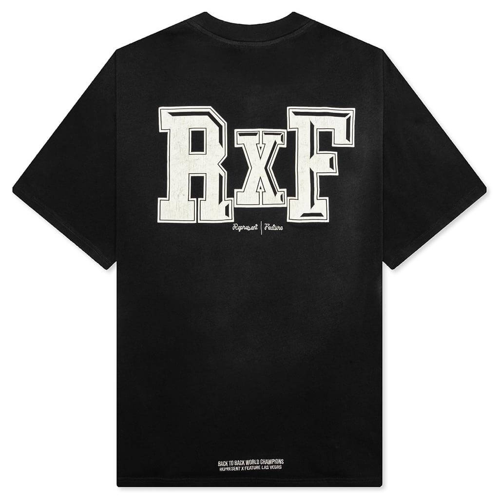 FEATURE X REPRESENT HEAD 2 HEAD T-SHIRT - STAINED BLACK - 2