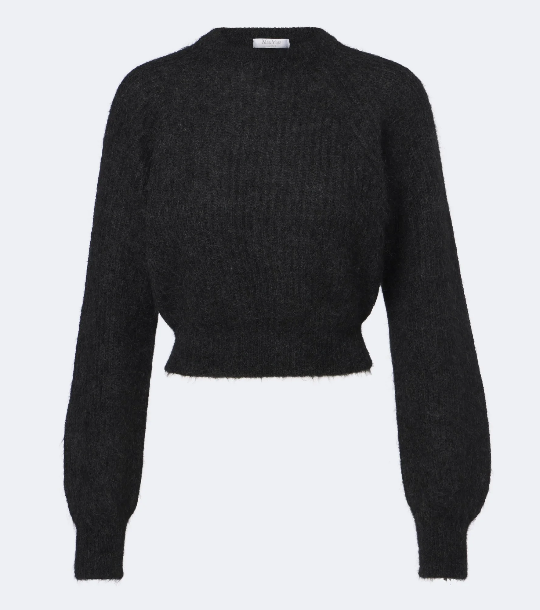 Cropped mohair and wool-blend sweater - 1
