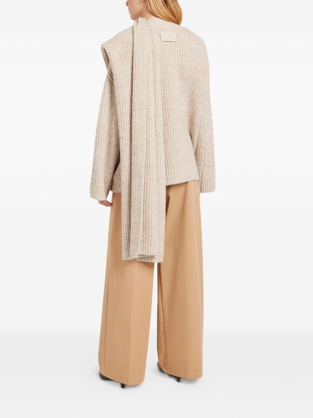 asymmetrical wrap sweater - 3