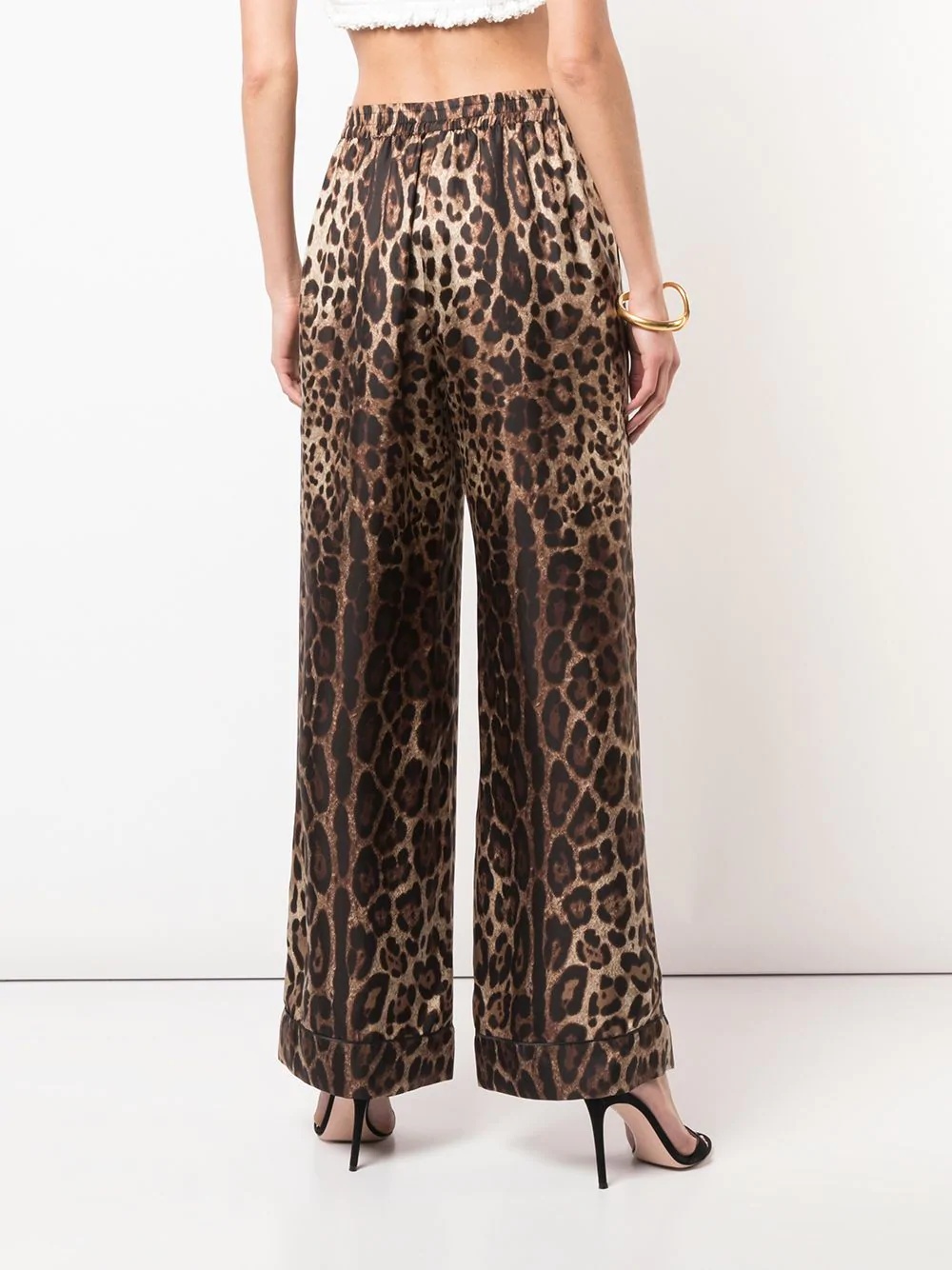 leopard print track trousers - 4