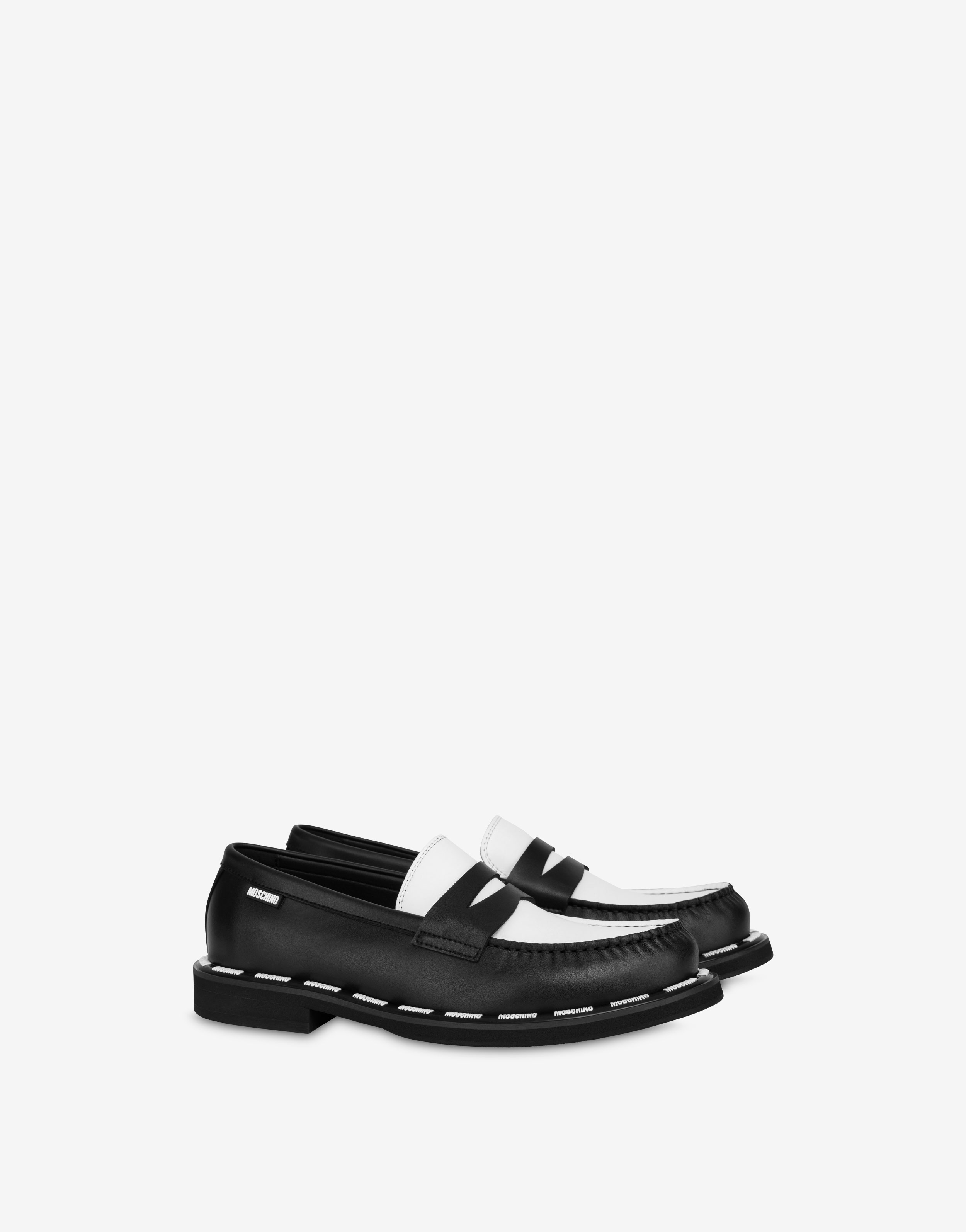 MOSCHINO LABEL LOAFERS - 1